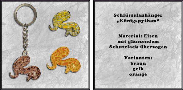 Metall-Schlsselanhnger Knigspython