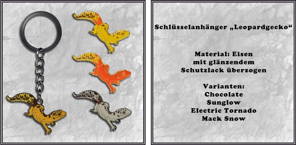 Metall-Schlsselanhnger Leopardgecko